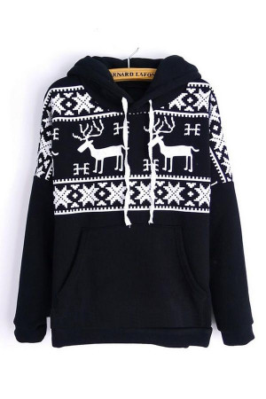 Reindeer, Fleece Sweaters, Reindeer Hoodie, Christmas Sweaters ...