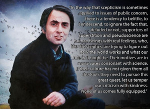 Carl Sagan. I am happy to live in a world that had a teacher like Carl ...