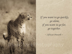 African Cheetah Photograph Inspirational Quote - Sepia, Cheetah, Photo ...