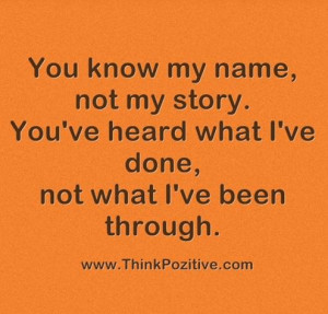 You Know My Name, Not My Story