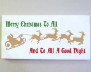 , Persona lized Canvas Quote Art, Merry Christmas to All and to All ...