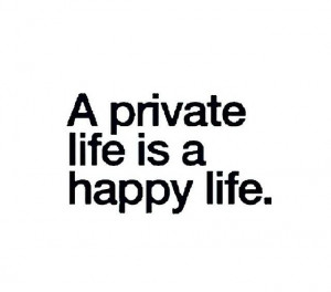 private life is a happy life!