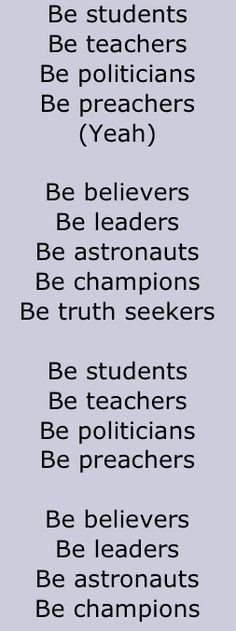 Hall of Fame -The Script....My science teacher has these lyrics ...