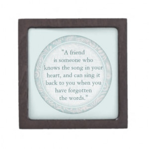 Keepsake Box, Friendship Quote, Gift for Friends Premium Keepsake Box