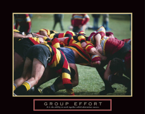 Rugby GROUP EFFORT Motivational Poster Print - Front Line Art ...