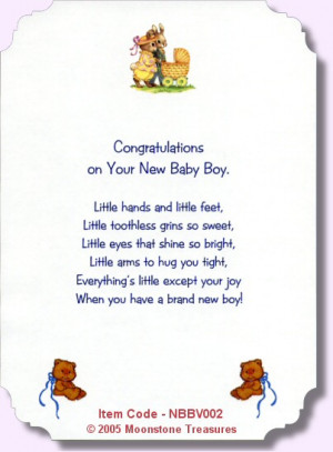 NEW BABY BOY CARD VERSES