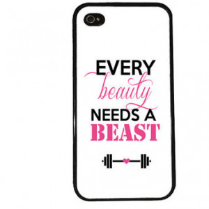 Beauty & Beast iPhone Case / Gym iPhone 4 Case Funny iPhone 5 Case ...