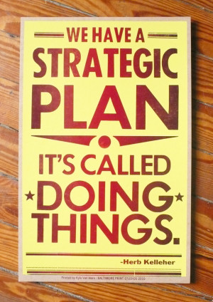 Strategic Plan Poster in yellow: