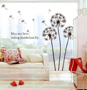 Dandelion Nursery Kids Room Removable Quote Vinyl Wall Decals Stickers ...