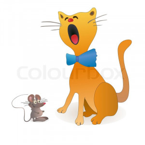 Stock Vector Funny Cat And...