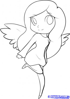 how to draw an easy angel step 5