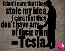 Nikola Tesla quote vinyl decal stic ker, free shipping! ...