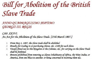 Title: Bill for the Abolition of the British Slave Trade