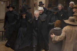Still of Stephen Lang and Janet Montgomery in Salem (2014)