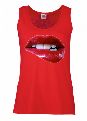 Details about Womens Funny Sayings Slogans Sexy Lips Tank Top Vest On ...