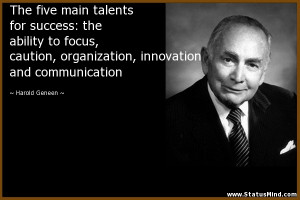 The five main talents for success: the ability to focus, caution ...