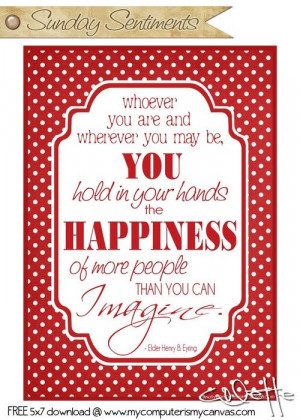 ldsconf - Elder Eyring... Whoever you are and wherever you may be, YOU ...