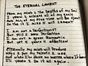 The Eternal Lament (Poem)
