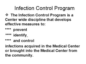 Download Infection Control Program Powerpoint Presentation