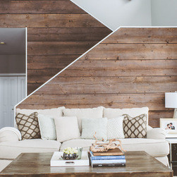 1,391 accent wall Beach Style Family Room Design Photos