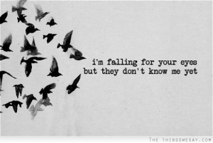 falling for your eyes but they don't know me yet