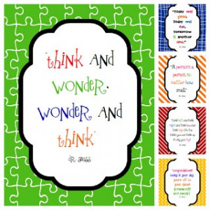 Fun For First: Dr. Seuss Quotes Printables and Reminder.