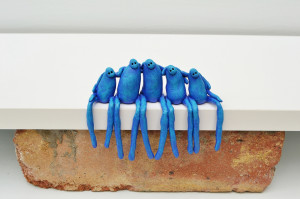 ubuntu sculptures surreal sitting group family art sculpture blue ...