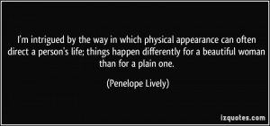 intrigued by the way in which physical appearance can often direct ...