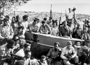 Cuban Exiles who took part in the Bay of Pigs invasion.)