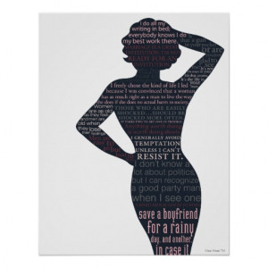 Mae West Quotes Silhouette Poster