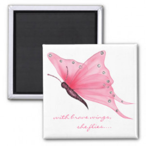 QUOTE; with brave wings... Refrigerator Magnet