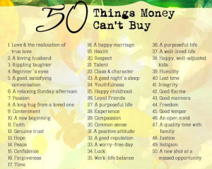 50 Things Money Can't Buy #SavvyWomen #Quotes