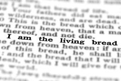 New Testament Scripture Quote Living Bread Royalty Free Stock Photos