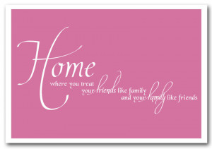 Show details for Family Quote Home Family Friends Pink