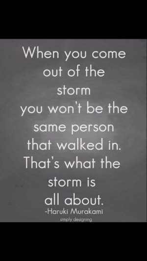 The storm is the journey