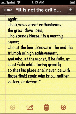 Theodore Roosevelt quote it is not the critic quote part 2
