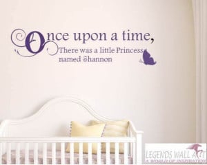 Once Upon a Time Personalised Girls Bedroom Sticker