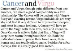 cancer & virgo love ♥...ok i need to find me a cancerian man! More
