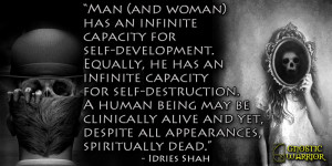 Man and woman has an infinite capacity for self-development