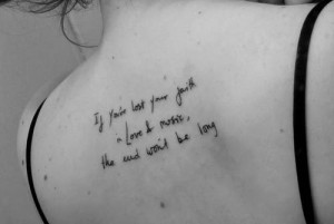 Music quote tattoos for musican
