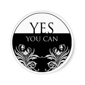word quote-Yes You Can Sticker