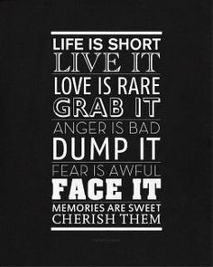 quote life shorts inspir live life motto memories cherish life quotes ...