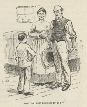 Don’t say yes’m—say Aunt Sally. Where’d she get aground?”