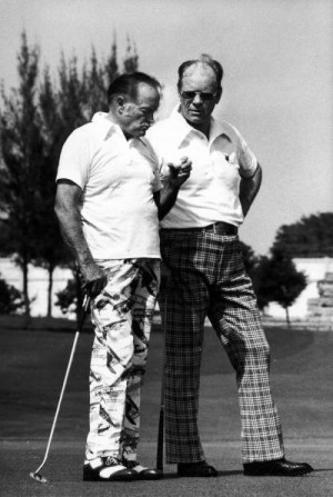 Bob Hope playing golf with President Gerald Ford at the Jakie Gleason ...