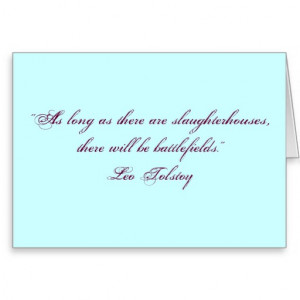 Tolstoy Vegetarian Quote Greeting Card