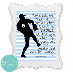 Printable Baseball Quote 8x10 JPG Instant Download by HPaperCo, $6.00