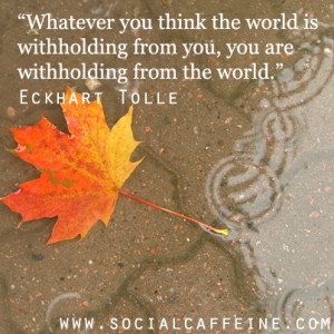 Buzzworthy Quote of the Day: Eckhart Tolle