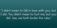 spiteful quotes | didn’t mean to fall in love with you, but I did ...