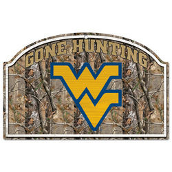 West Virginia University Sign Wood Gone Hunting