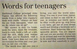 Teenagers and Adults